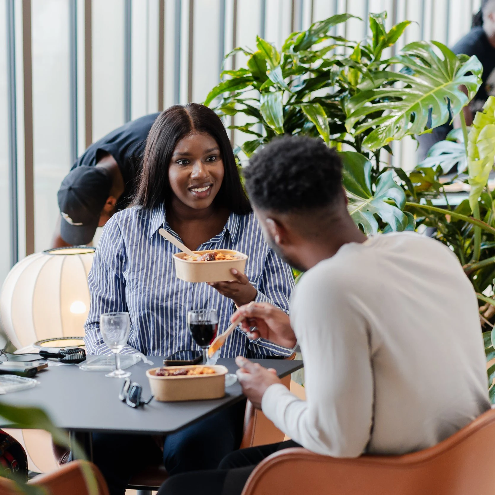 Enjoying Chuku’s food together at a corporate event